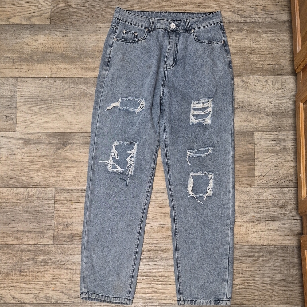 PacSun Relaxed Fit Distressed Gray Jeans